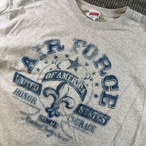 Soffe Air Force USA T Shirt Mens XL Gray Graphic Military USA Cotton